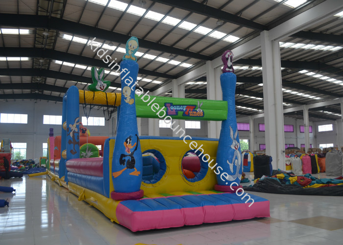 giant 4 in 1 bugs bunny moonwalk obstacle course customized