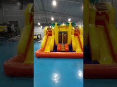PVC 4x4x3m Inflatable Combos Little Bounce House Kids Bouncy Castle With Slide