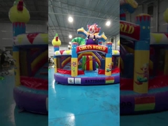 EN14960 Inflatable Combos Clown Themed PVC 5.2x5m Toddler Bounce House