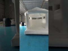 Inflatable White Wedding Bouncy Castle Bounce House For Outdoor