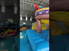 Large Inflatable Pirate Ship Water Slide For Kids Inflatable Slide Bouncy Castle Commercial