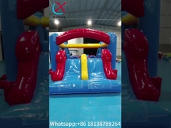 Commercial Bounce House With Blower Double Slide Inflatable Bouncy House With Double Slide Combo