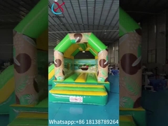 Commercial Grade Inflatable Combo Coconut Tree Sandbeach Inflatable Bouncy House With Slide