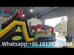 0.55mm Inflatable Obstacle Courses Danger Zone Theme Games Outdoor Jumping Castle Playground