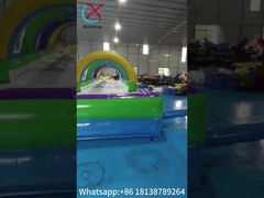 Inflatable Water Slides Single Lane Kids Adults Party Rental Custom Inflatable Water Slip With Pool
