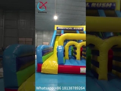 UL Listed Commercial Inflatable Water Slides Vertical Rush Inflatable Obstacle Slide Customized Logo