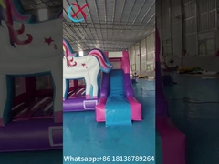 Inflatable Castle Unicorn Cartoon Inflatable Bounce House With Slide Jumping House For Kids