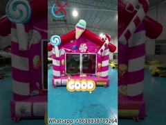 Commercial Grade Outdoor Indoor Inflatable Bounce House Pink Candy House Inflatable Jumping Castle