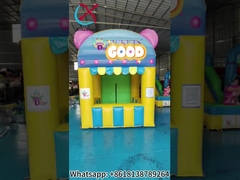 Commercial Inflatable Ticket Kiosk Inflatable Playground Ticket Selling Tent Advertising Signs