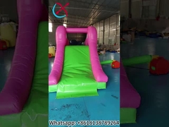 Digital Printing Inflatable Dry Slide Small Inflatable Slide Pink Elephant For Outdoor Indoor