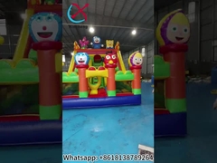 Commercial Digital Printing Inflatable Dry Slide Double Slides Catoon Figures For Outdoor For Kids