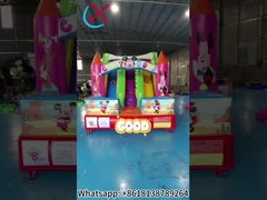 Commercial Digital Printing Inflatable Dry Slide Mickey Mouse Cartoon Inflatable Castle For Outdoor