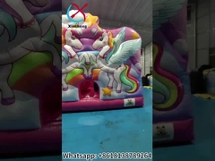 New Design Digital Printing Inflatable Bounce House With Slides Unicorn Inflatable Jumping Castle