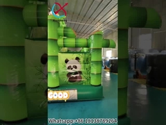 Inflatable Bouncy House With Slide Panda Bamboo