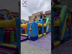 Inflatable Bouncy House Ice Age Obstacle Course Inflatable Fun City