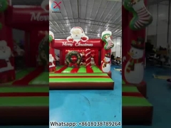 Inflatable Christmas Santa Claus Jumping House Inflatable Bouncy Castle
