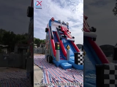 Inflatable Dry Slides Race Car Slides Funny Castle
