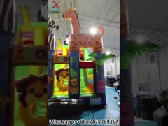 Inflatable Zoo Animals Panda Slides Castle Inflatable