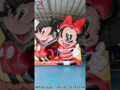 Inflatable Mickey Mouse And Minnie Bouncy House With Slide Combo