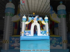Inflatable Astronaut Space Slide Inflatable Double Dry Slides