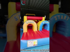 Colorful Inflatable Obstacle Course Castle Inflatable Interactive Game