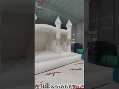 Wedding Jumping Castle Bounce House With Pool Inflatable White Bouncy House