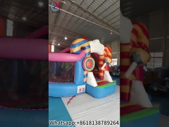 Inflatable Combos Happy Easter Candy Inflatable Bounce House Castle