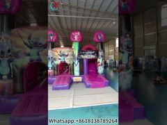 Commercial Bouncy Castle Lilo & Stitch Bouncy Castle with Slide Hire For Kids