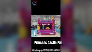 Pink Princess Inflatable Castle for Girls