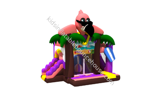 Flamingo Beach Inflatable Jump House Outdoor Bounce House Combo
