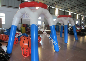 Tall Airtight Inflatable Basketball Game , Outdoor Game Inflatable Basketball Hoop 2.2mH