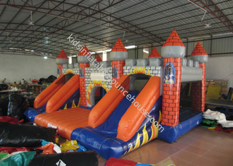 Classic inflatable castle jump house colourful inflatable bouncy double slide combo house for kids under 15 years old
