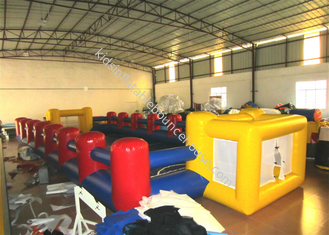 High Durability Blow Up Football Game , Inflatable Football Toss Game Blow Up Football Pitch