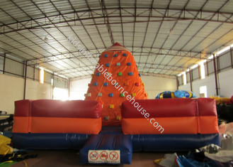 Customized Climbing Wall Inflatable 6 X 6 X 4.5m , Inflatable Water Slide Climbing Wall