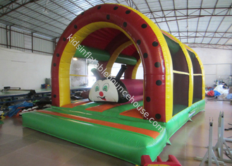 Inflatable Fort For Children'S Play , Fun City / Toddler Bouncy Castle 6 X 4m