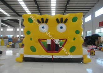 Inflatable Spongebob Moonwalk Toddler Jump House , Bounce House Party 4 X 6 X 3.5m