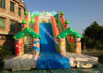 Good quality inflatable high dry slide inflatable animals forest colourful high dry slide