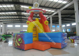 Space Theme Commercial Inflatable Water Slides Digital Printing High Slide Jumping Castle