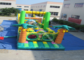 Big Party Games Kids Inflatable Obstacle Courses Double Stitching 25.9 X 3.66 X 4.9m