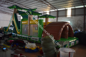 0.55mm PVC Inflatable Obstacle Courses For Kids / blow up Palm Tree