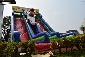 Big Inflatable Super Mario Subject High Slide Beautiful Inflatable Digital Painting Tall High Dry Slide