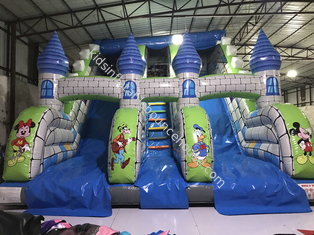 Disney Cartoons Commercial Inflatable Water Slides Fun Castle Mickey Painting High Standard slide