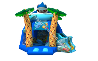 New inflatable ocean wold combo 1000D PVC material inflatable combo with lovely shark modeling