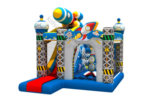 Full Digital Painting Inflatable Jump House / Kids Blow Up Bounce House Combo