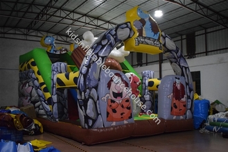 Stone Age High Commercial Inflatable Water Slides Indian Standard  With Protection Wall For Kids Under 12