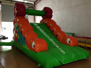 Small Size Inflatable Caterpillar Dry Slide With Digital Printing Eco - Friendly