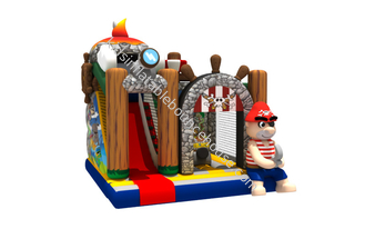 Pirate Themed Thick PVC Material Inflatable Jump House Combo Multi - Play