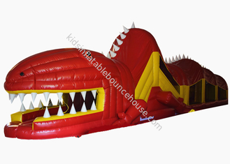 Big Inflatable The Crocodile Obstacle Course / Outdoor Games Inflatable The Crocodile Bouncer