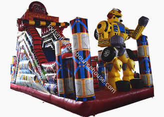 Waterproof Inflatable Fun City , Blow Up Robot World Bouncy Jumping Castles