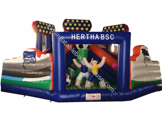Football Games Inflatable Fun City 7 X 7m Digital Printing For Amusement Park  / Big Party